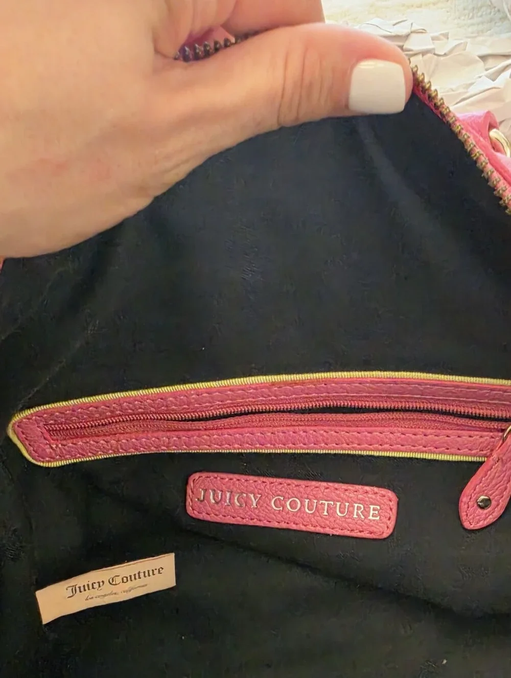 Vintage Juicy Couture Pink Velour Bag With Charms